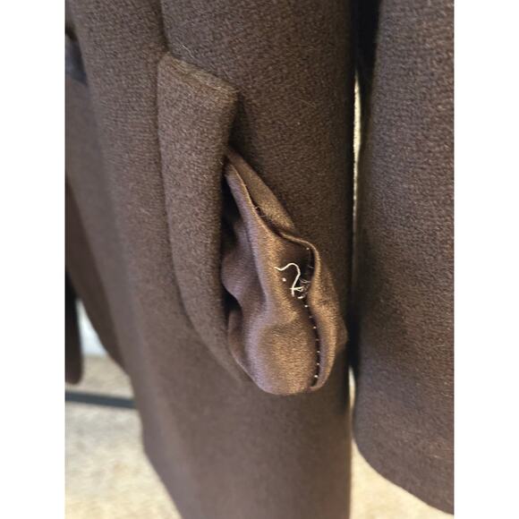 Sears Roebuck & Co Fashions Value Wool w Fur Collar Brown Vtg Union Made Luxury - Picture 2 of 12